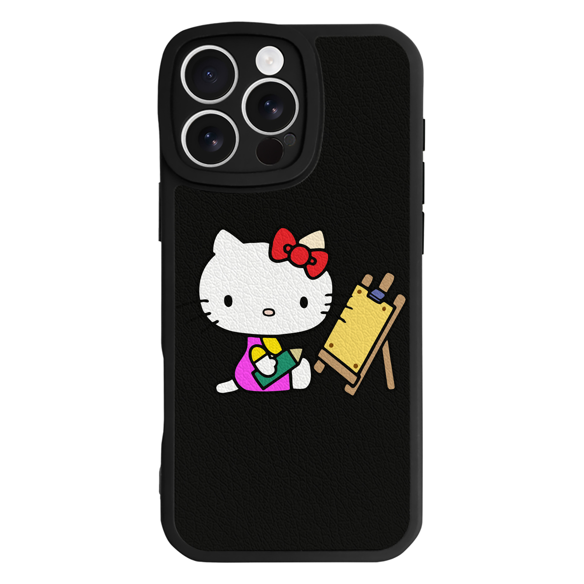 （画像用） Hello Kitty ハローキティ 【iPhone 16シリーズ対応】シリコンスマホケース（レザー調） 材質：シリコン